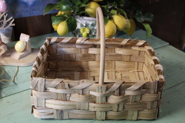 Cestino in Legno di Castagno Fatto a Mano