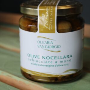Olive Nocellara Schiacciate a Mano in Olio Extravergine - Olearia San Giorgio